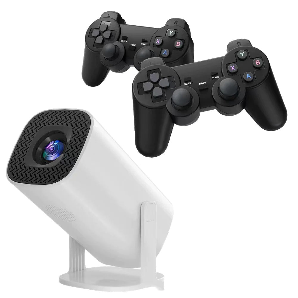 Gamebox Plus™ – Proyector HD cine en casa y 3000 Juegos Retro + 2 Mandos